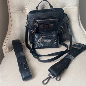Steve Madden Women's Black Bag Set - NEW